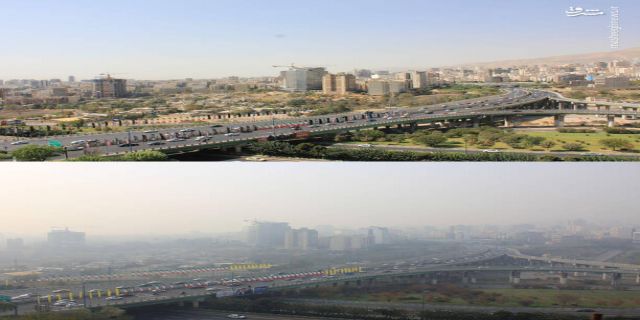 عکس/ تصویر تامل برانگیز از یک روزپاک و آلوده در تهران