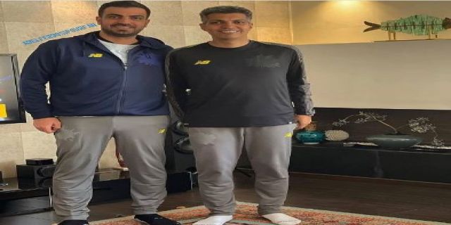 عادل فردوسی پور در کنار برادر/ عکس 